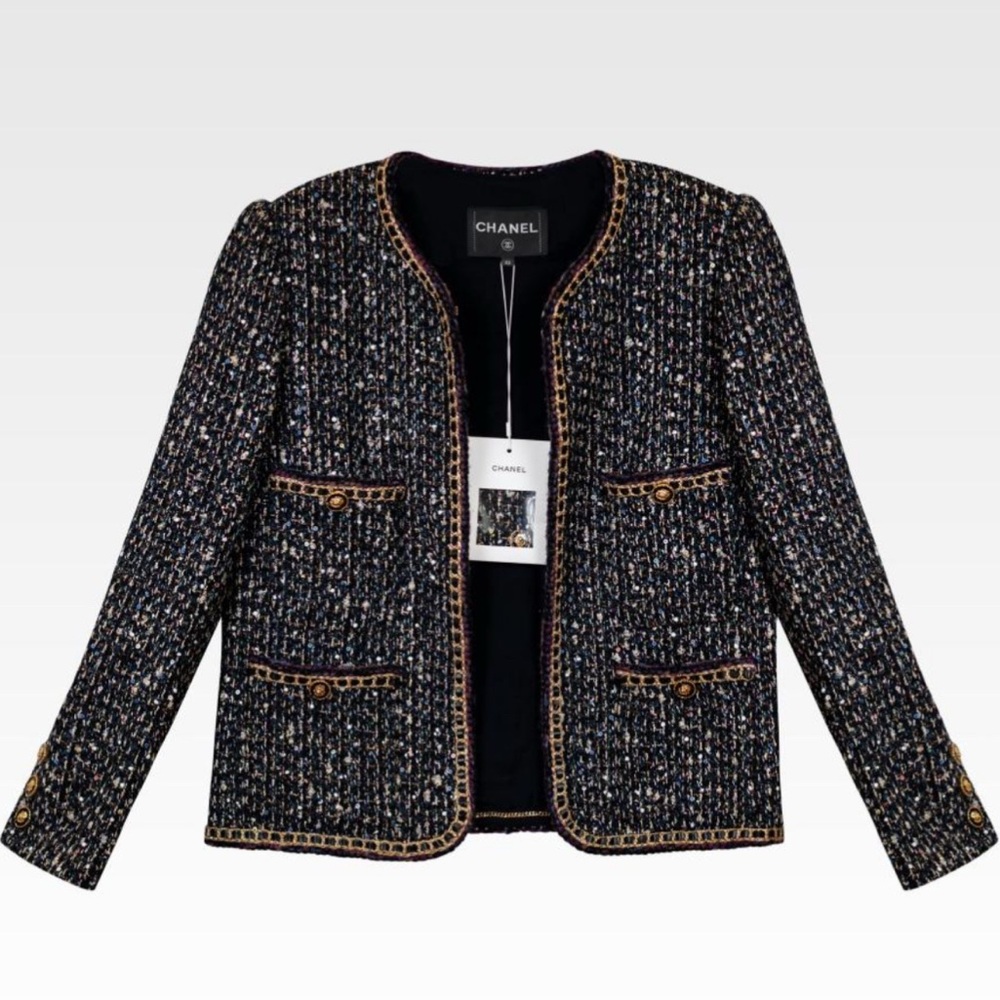 Chanel 21A Metier D art Fantasy Tweed Limited Edition Jacket Size 40